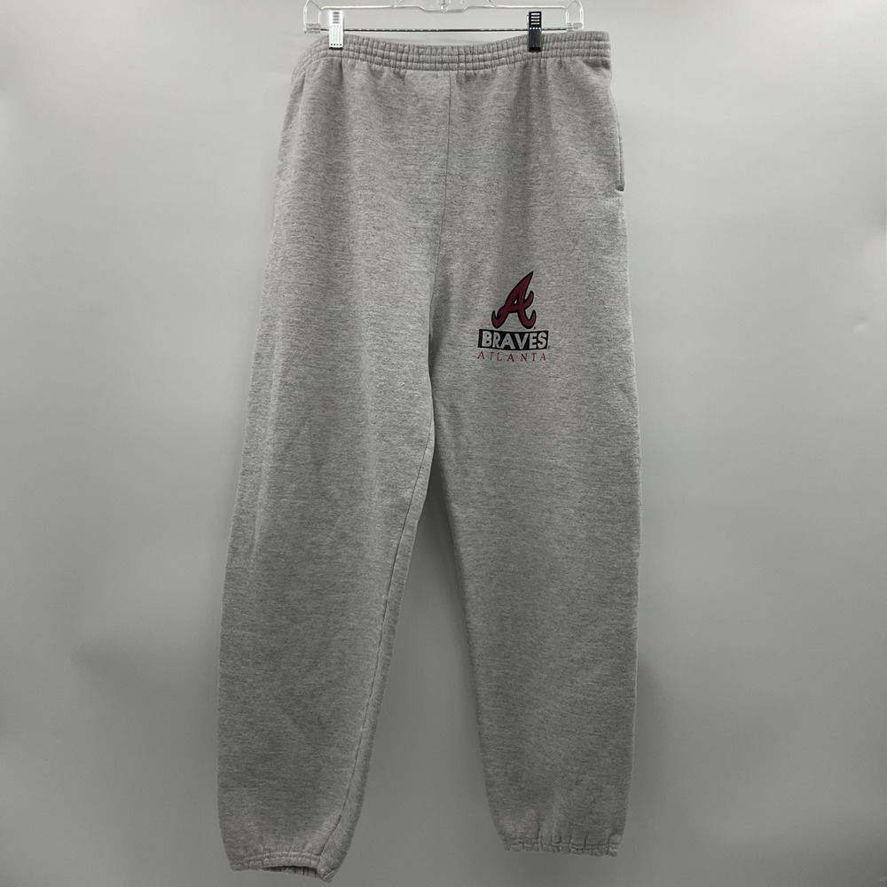 Vintage Atlanta Braves Tultex Sweatpants XL Gray Superweight Fleece MLB Retro